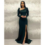 Chic & Modern Sheath Beaded Long Sleeves Long Prom Evening Dress
