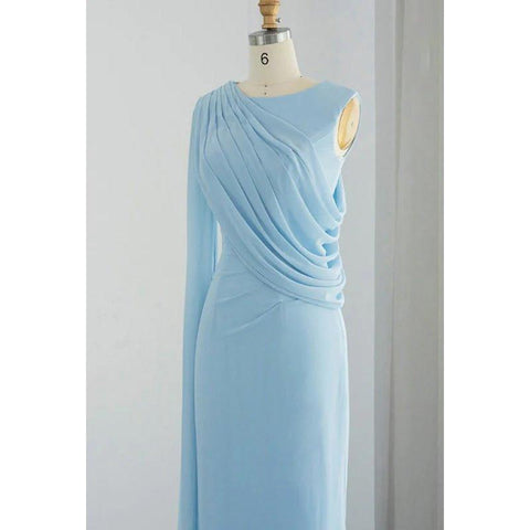 Robe de soirée fourreau/colonne sans manches chic et moderne