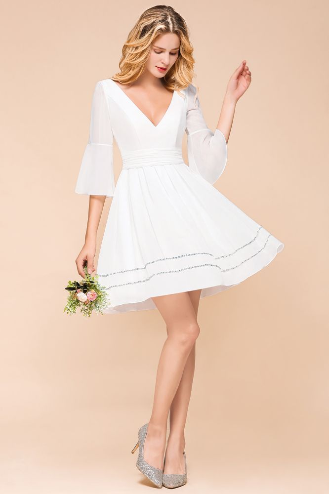 Vestido sencillo de gasa hasta la rodilla, estilo casual para uso diario, ideal para la playa o como vestido de dama de honor.