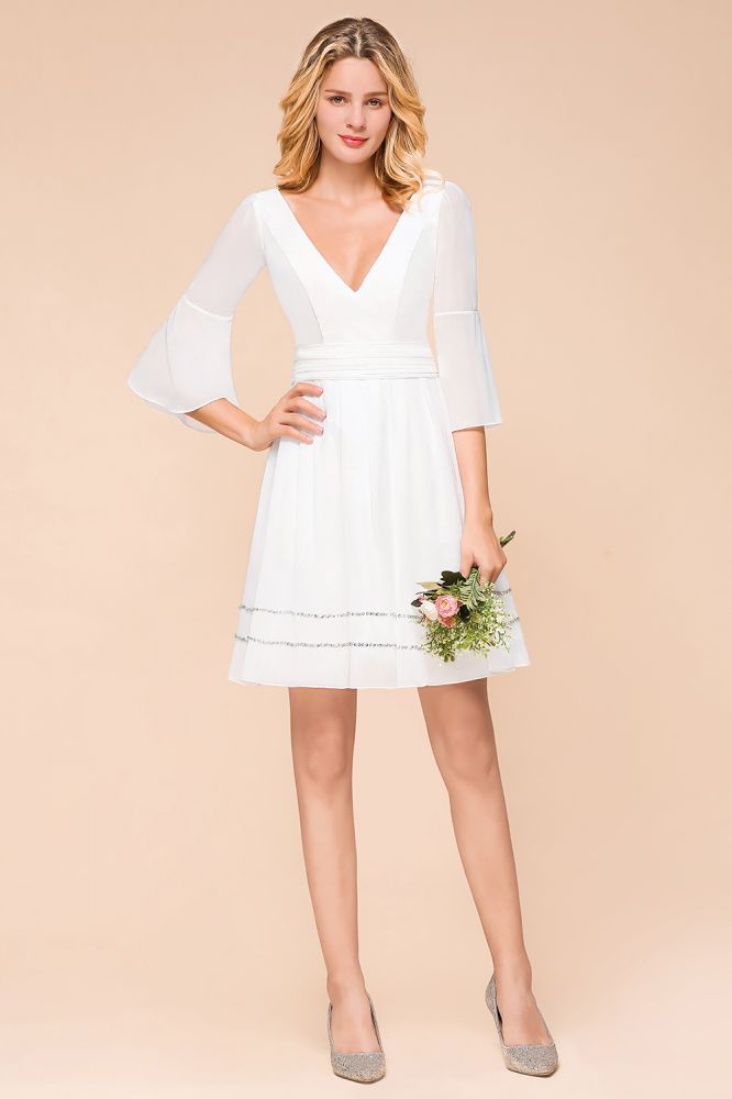 Vestido sencillo de gasa hasta la rodilla, estilo casual para uso diario, ideal para la playa o como vestido de dama de honor.