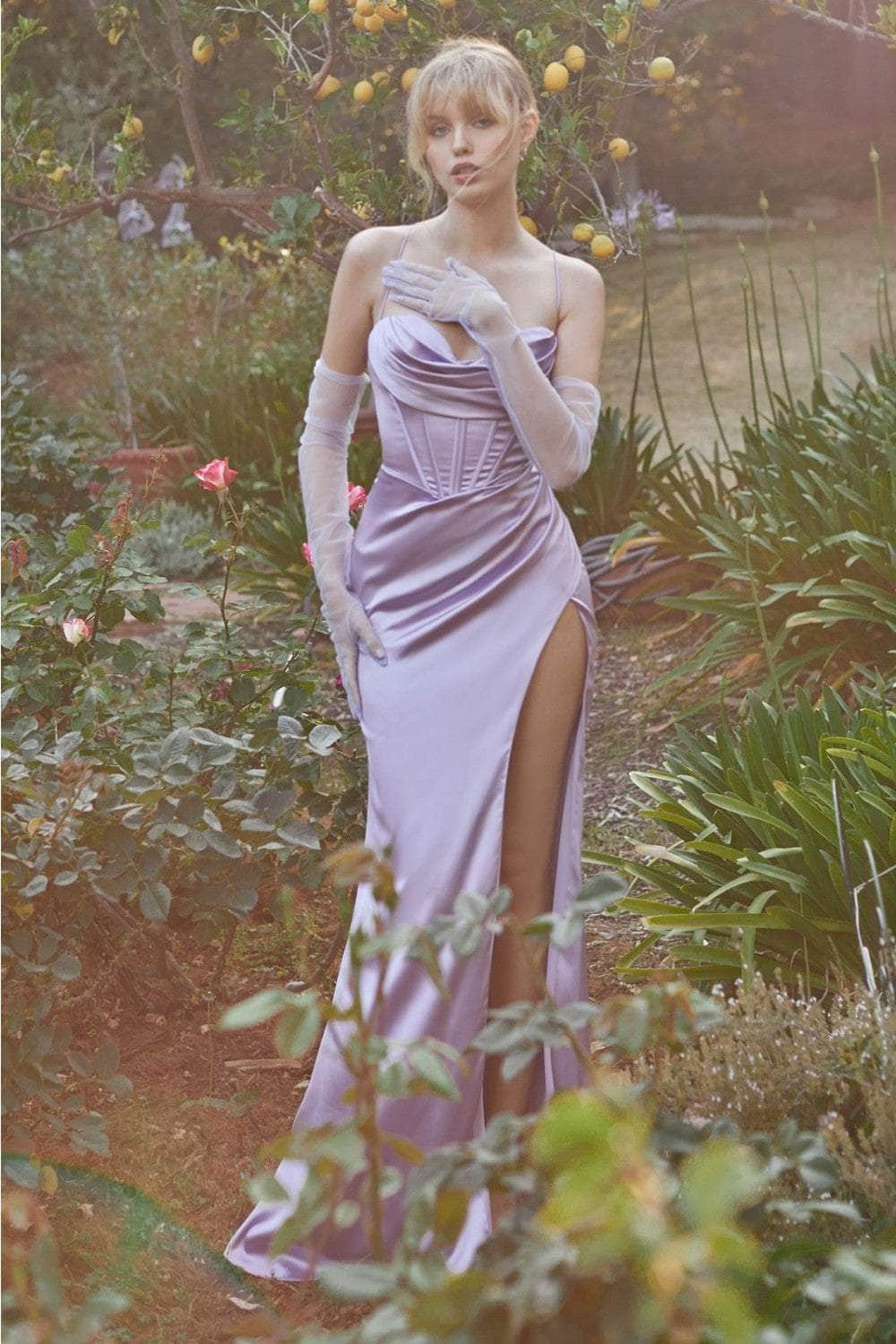 Haute Couture Draped Corset Prom Dress Low Back