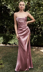 Haute Couture Draped Corset Prom Dress Low Back