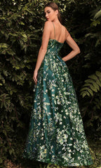 Robe de soirée à sequins floraux