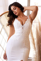 Formal White Long Bridal Dress