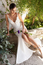 Formal White Long Bridal Dress