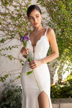 Formal White Long Bridal Dress