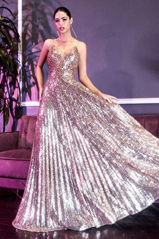 Sparkling Iridescent Long Prom Dress