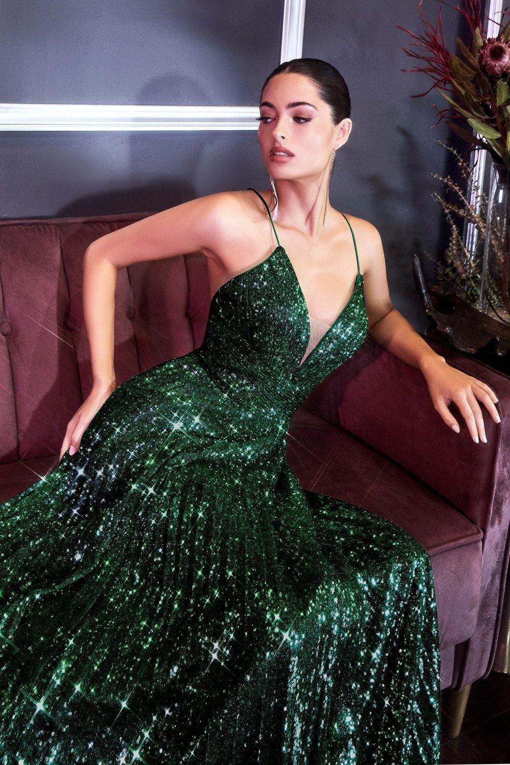 Sparkling Iridescent Long Prom Dress