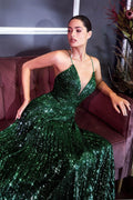 Sparkling Iridescent Long Prom Dress