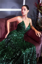 Sparkling Iridescent Long Prom Dress