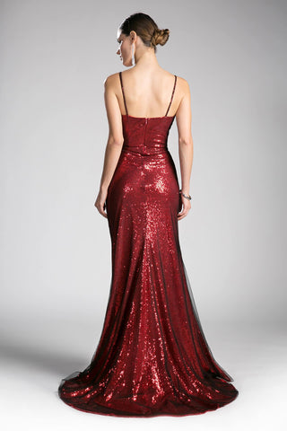 Vestido largo de lentejuelas de talla grande para baile de graduación