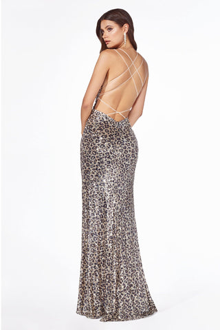 Robe de bal longue et moulante à sequins sexy