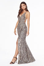 Vestido de fiesta largo, sexy y ajustado con lentejuelas