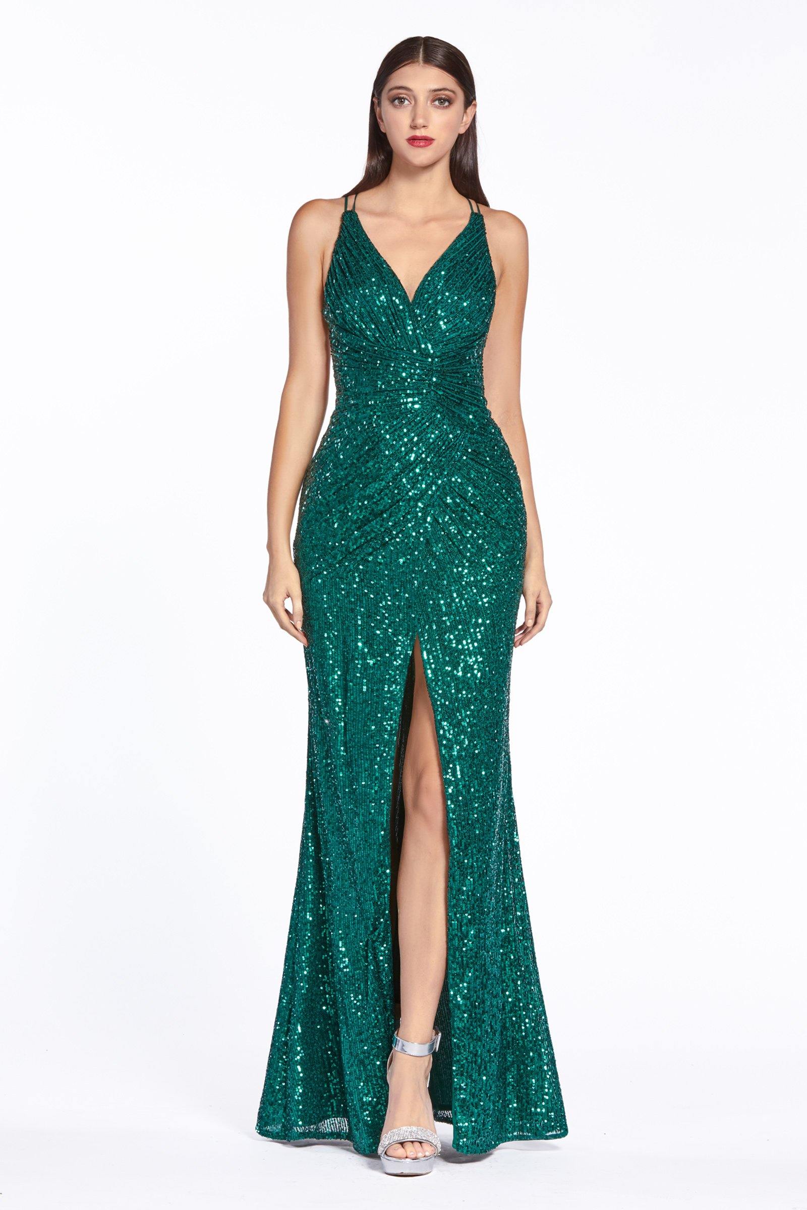 Vestido de fiesta largo, sexy y ajustado con lentejuelas