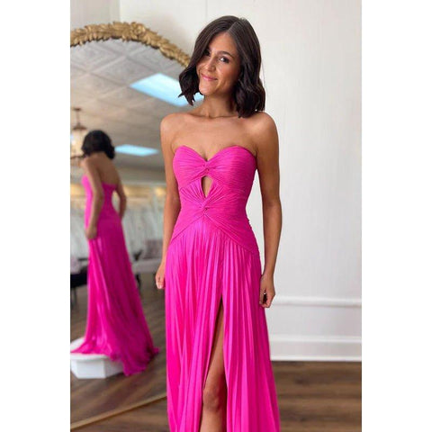 Classic & Timeless Off-Shoudler Sleeveless Side Slit A-LIne Party Prom Dress