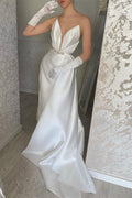 Classy V-neck Sleeveless Evening Party Gowns