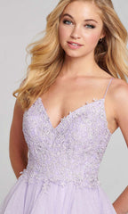 Tiered Skirt Prom Gown