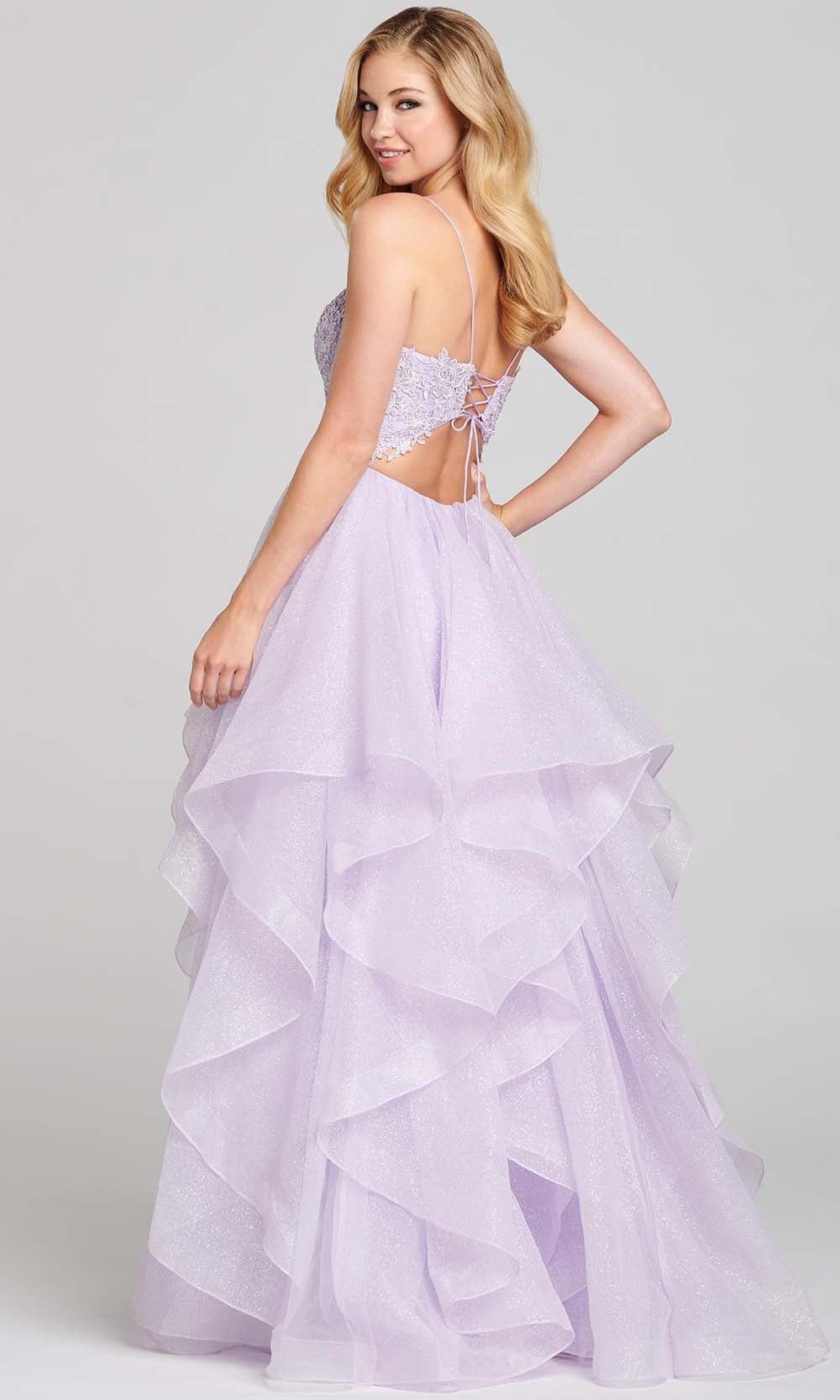Tiered Skirt Prom Gown