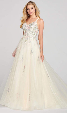 Lace Applique Gossamer A-Line Gown