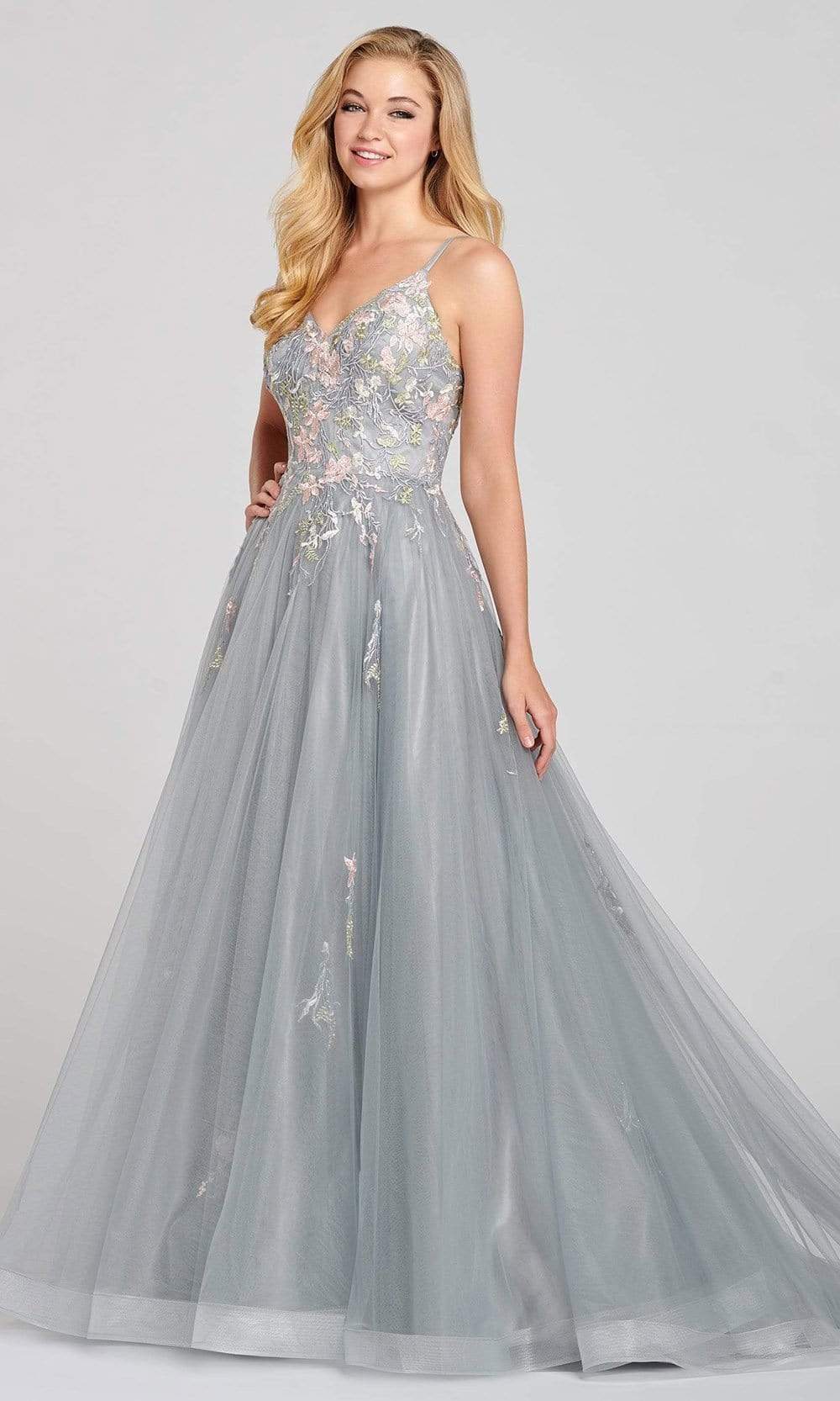 Lace Applique Gossamer A-Line Gown