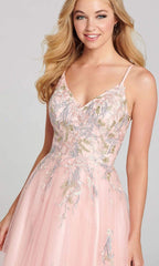 Lace Applique Gossamer A-Line Gown