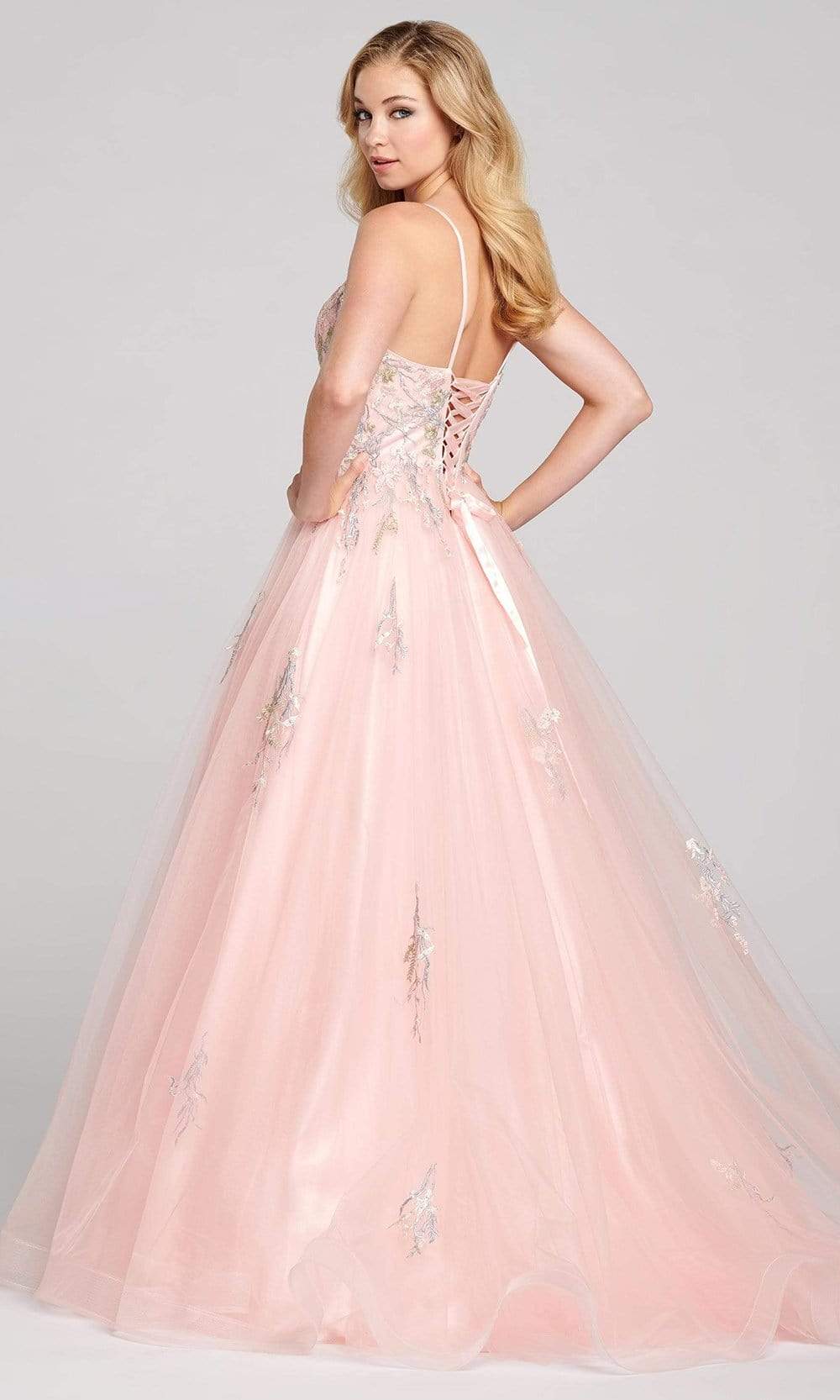 Lace Applique Gossamer A-Line Gown