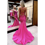 Couture & Ornate V-Neck Mermaid Criss-Cross Straps Formal Prom Dress