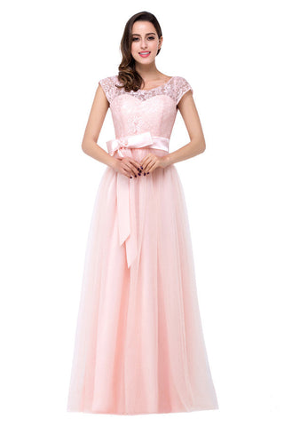 Crew Floor-length A-line Sashes Chiffon Bridesmaid Dresses