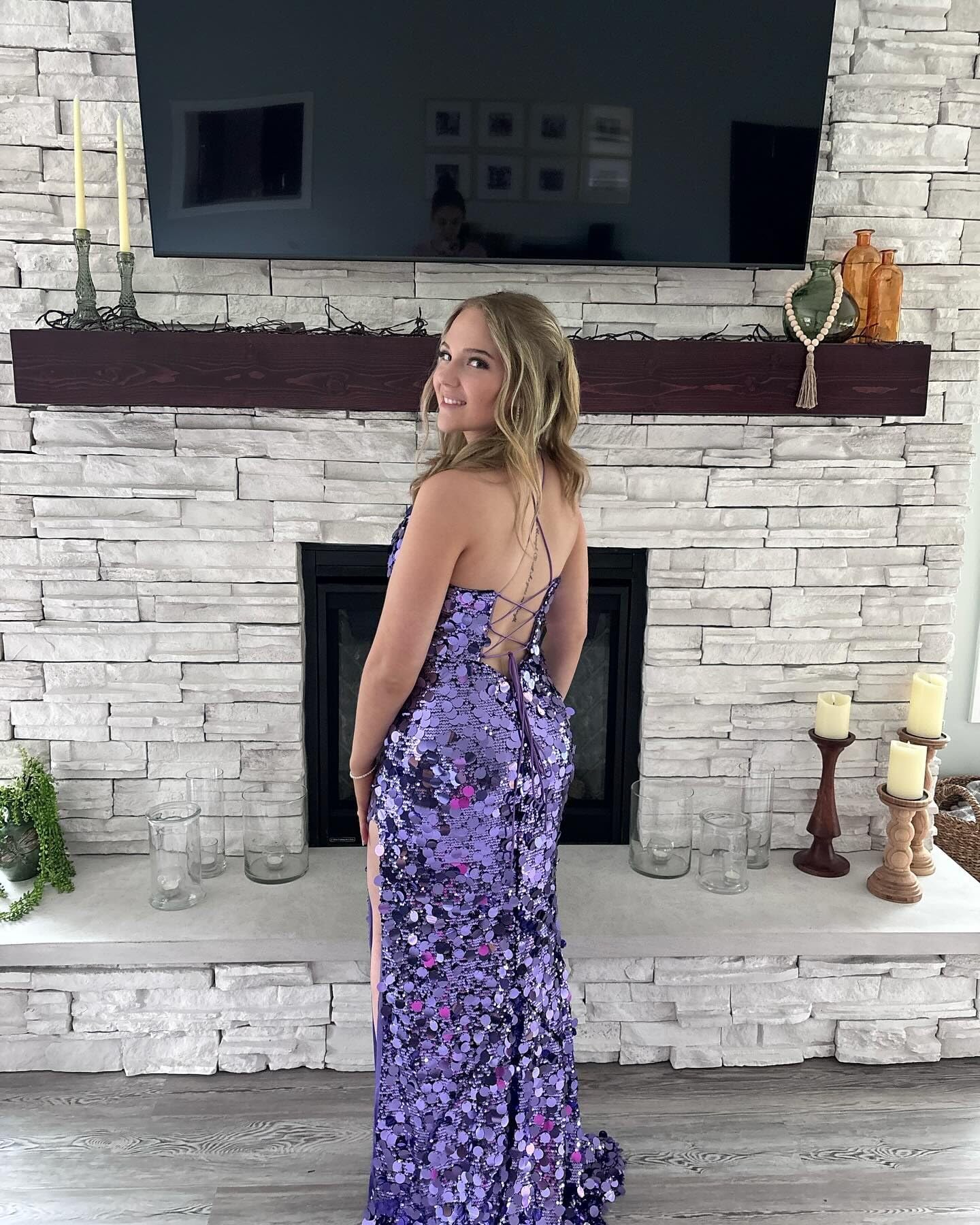 Vestido de fiesta con corsé único, largo, con lentejuelas VMP191