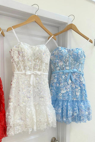 Vestido corto de corte recto sin tirantes estilo corsé para baile de bienvenida