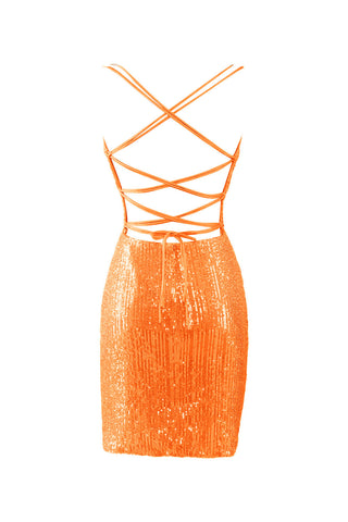 V Neck Blue Sequins Homecoming Dress