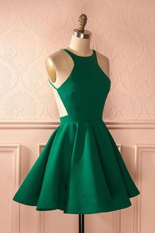 Robe de soirée courte rose fuchsia dos nu, mignonne, PG141