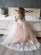 Robes longues de demoiselle d'honneur style bohème, mignonnes et à manches