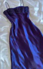 Magnifique robe de bal longue en satin violet, coupe trapèze, robe de soirée formelle Y7510