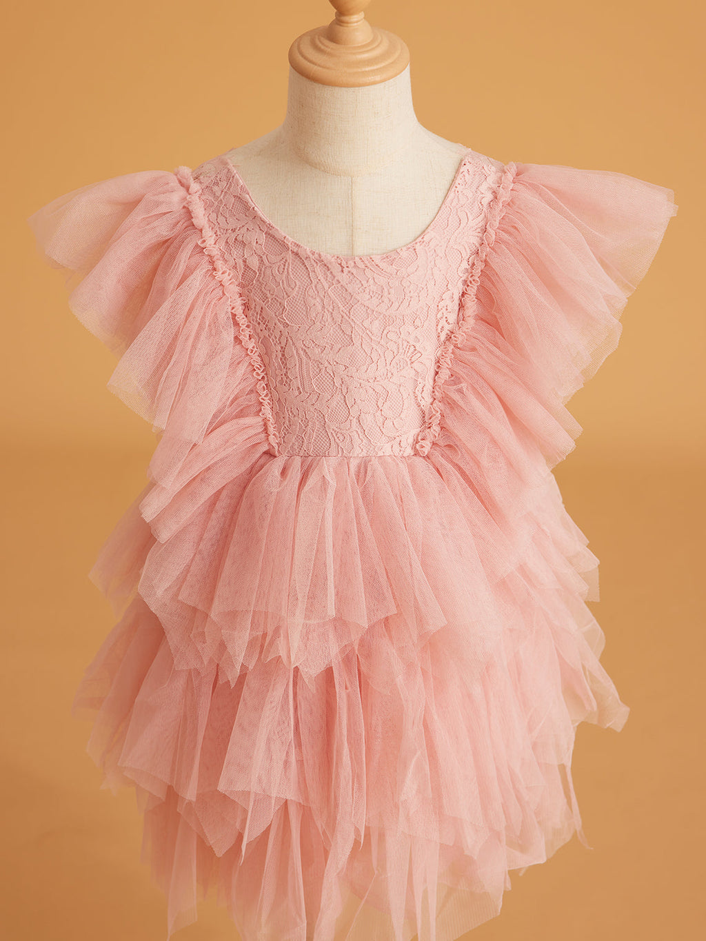 Vestido corto/mini de tul y encaje (2003227815) 