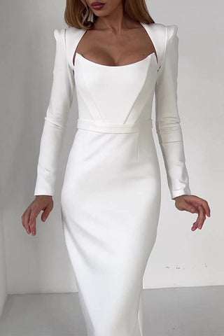 Robes de soirée élégantes dos nu à col carré, portées par des célébrités 