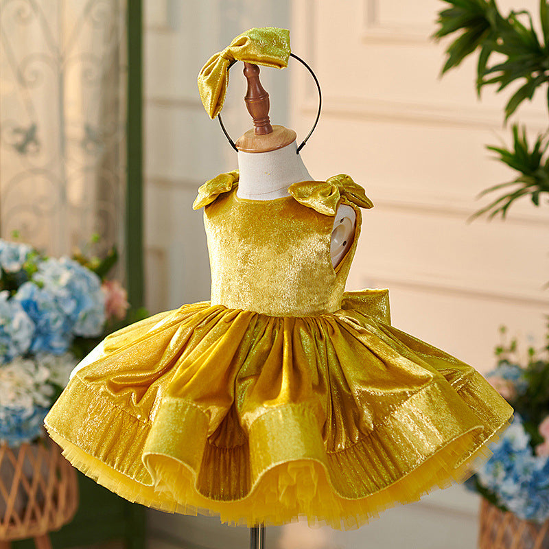 Vestido de tul satinado hasta la rodilla (2003227846) 