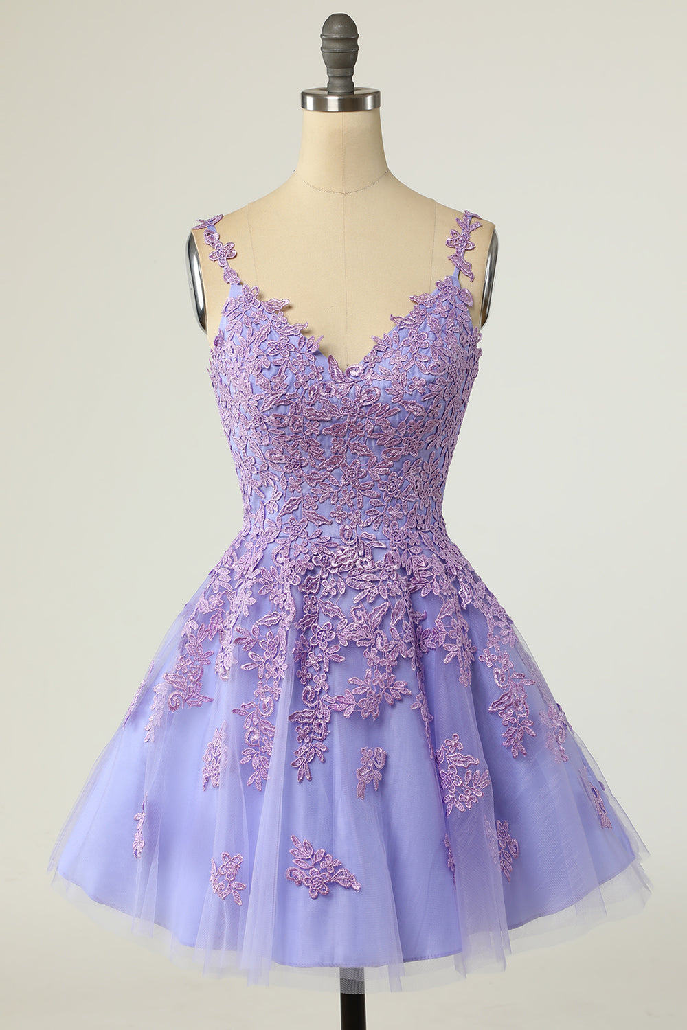 Vestido corto blanco de corte A para baile de bienvenida con espalda cruzada