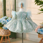 Vestido de tul con lentejuelas hasta la rodilla para bebé niña 