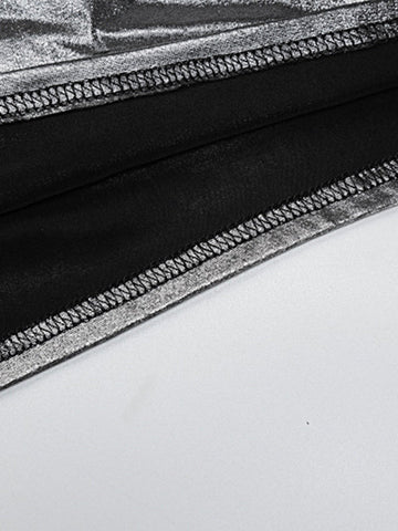 Vestidos de noche ajustados, asimétricos, brillantes, de color liso, con abertura en la entrepierna y un solo hombro. 