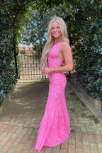 Mermaid Deep V Neck Black Long Prom Dress with Open Back