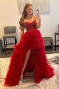 Robe de bal asymétrique en tulle