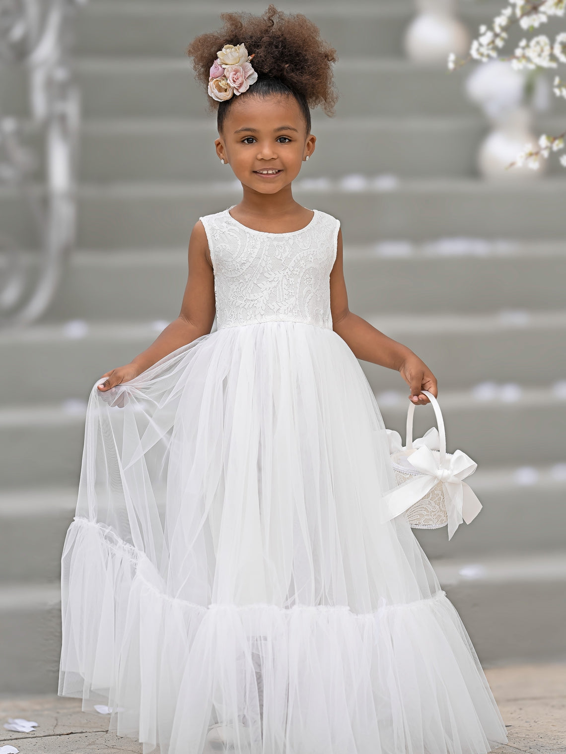 Vestido blanco de tul hasta el suelo (2003227895) 