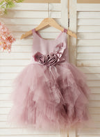 Vestido de princesa/vestido de tul hasta la rodilla para bebé niña 