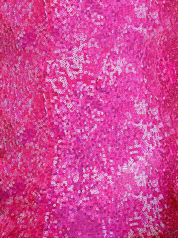 Robe de bal courte moulante rose fuchsia à sequins et col en V
