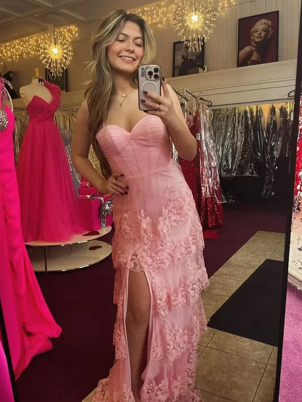 Dante |  A Line Sweetheart Empire Lace Appliques Long Party Dress