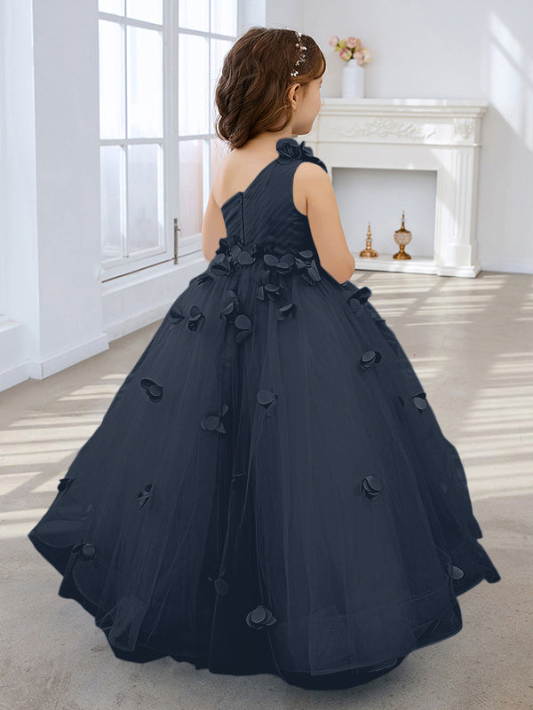 Vestido de princesa/vestido de tul hasta el suelo para niña de las flores 