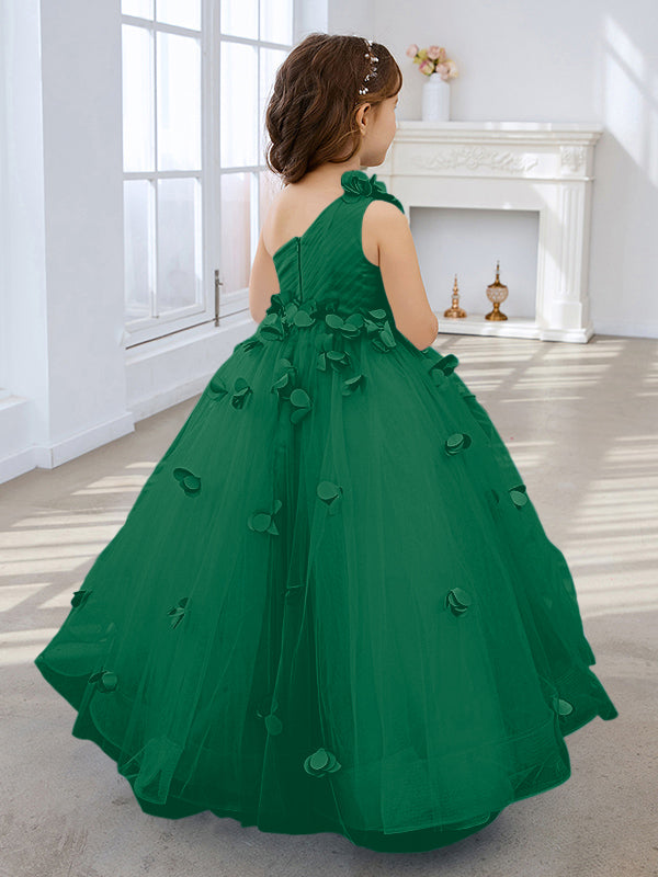 Vestido de princesa/vestido de tul hasta el suelo para niña de las flores 