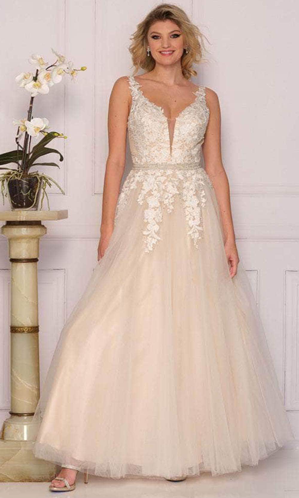 Plunging Sweetheart A-Line Prom Dress