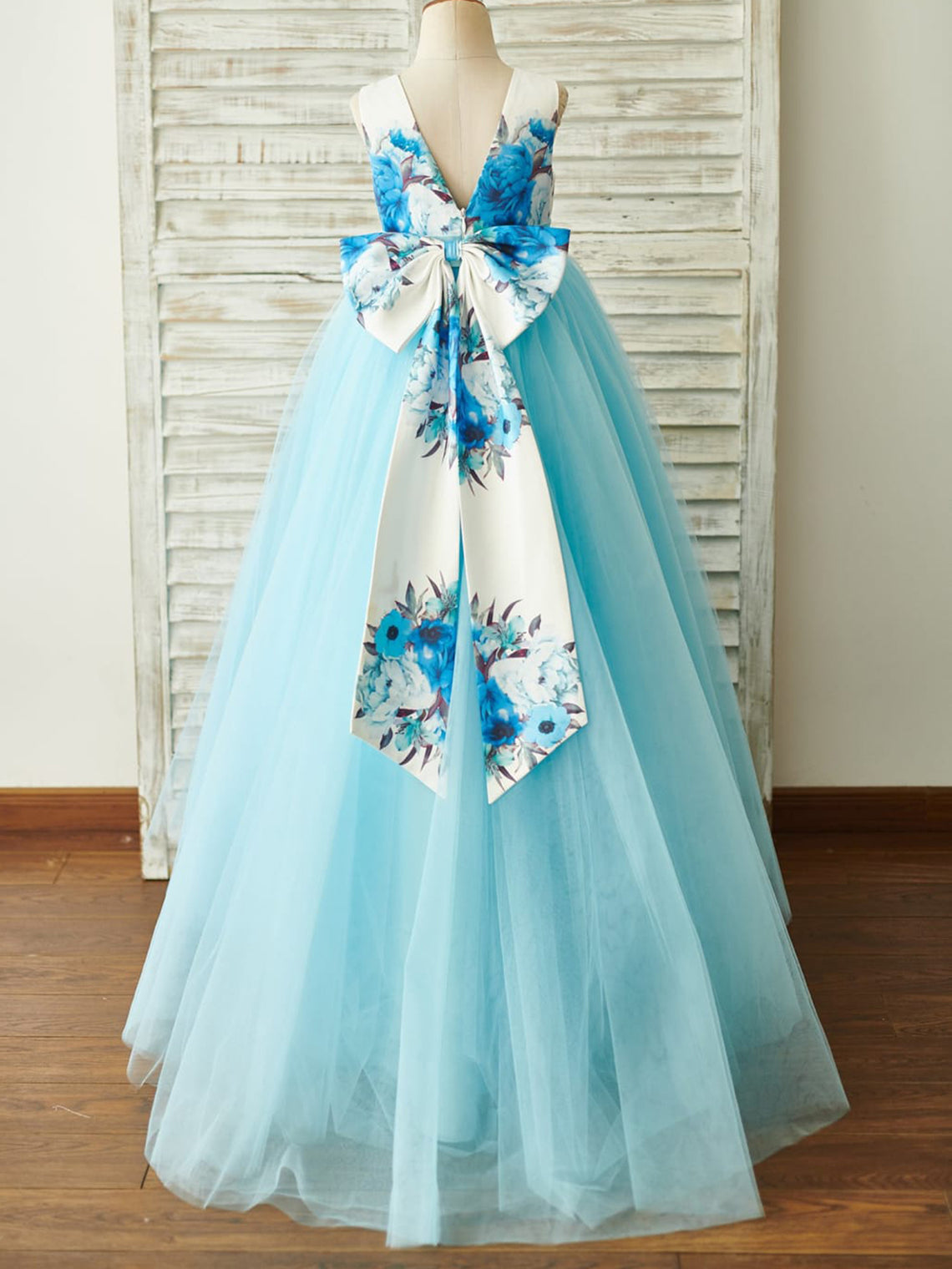 Vestido de baile/vestido de princesa de satén y tul hasta el suelo (2003227804) 